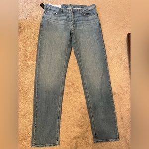 Tapered organic cotton jeans